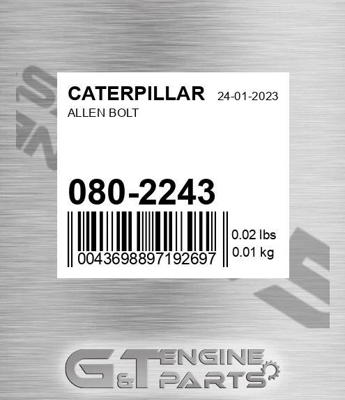 080-2243 Allen Bolt