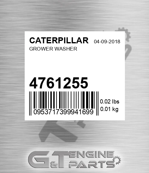 476-1255 Grower Washer for CATERPILLAR