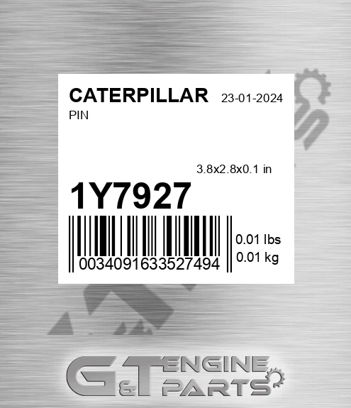 1Y7927 Pin for CATERPILLAR