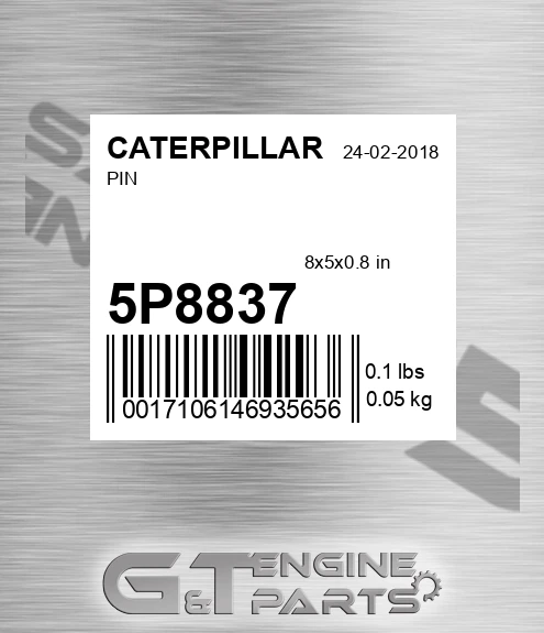 5P8837 Pin for CATERPILLAR