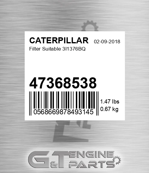 47368538 Filter Suitable 3i1376bq