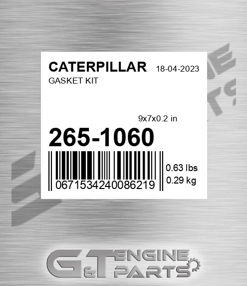 265-1060 Gasket Kit