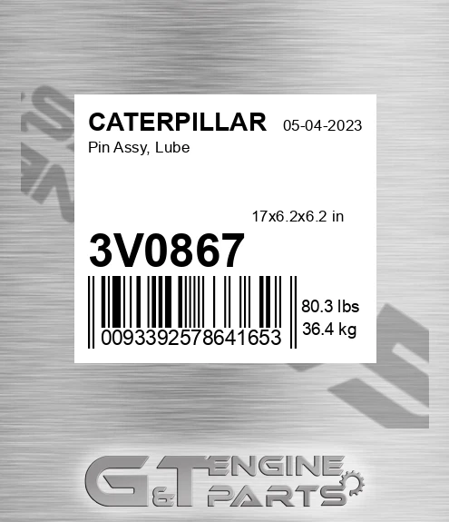 3V0867 Pin Assy, Lube for CATERPILLAR