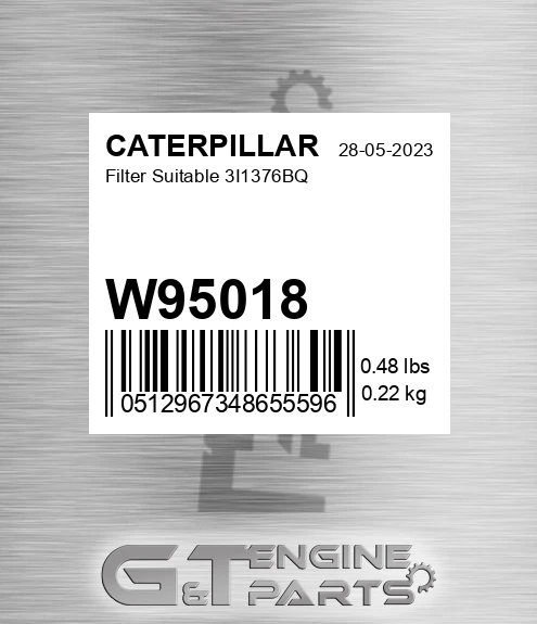 W95018 Filter Suitable 3i1376bq