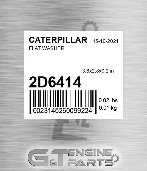 2D-6414 CATERPILLAR Flat Washer