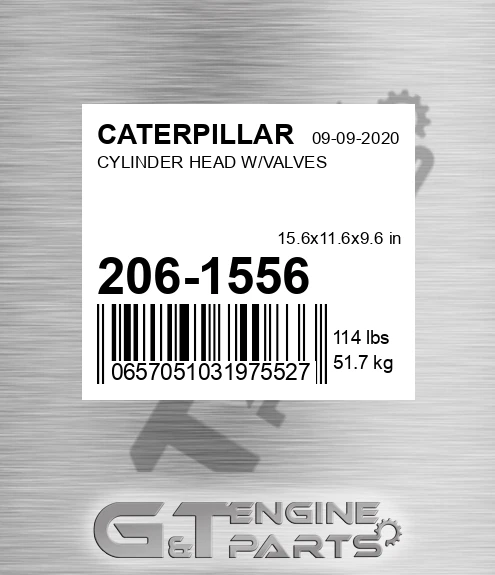 206-1556 Cylinder Head W/valves