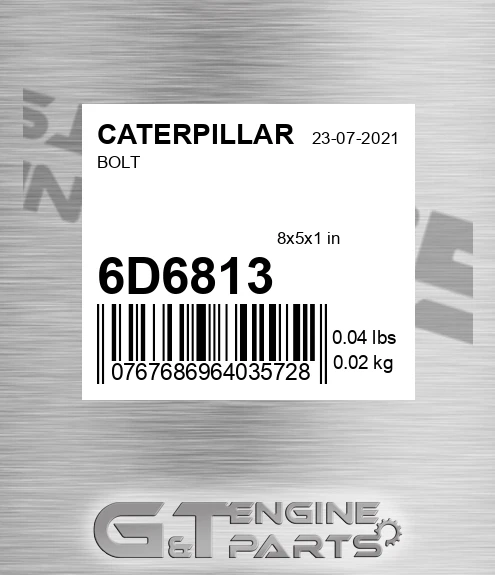 6D-6813 Bolt for CATERPILLAR