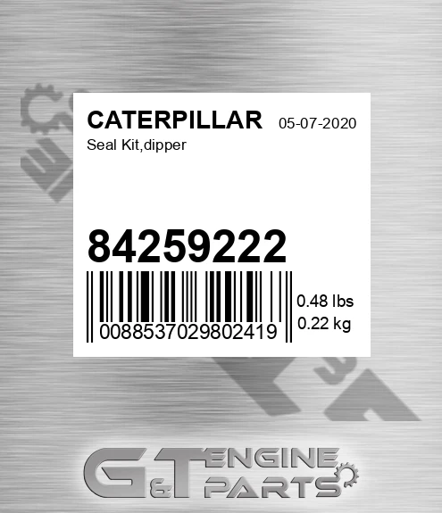84259222 Seal Kit,dipper