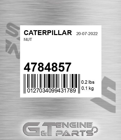 478-4857 Nut for CATERPILLAR