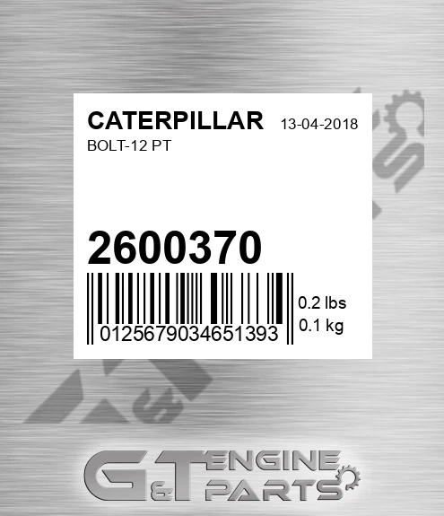 2600370 Bolt-12 Pt