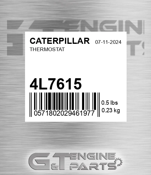 4L-7615 Thermostat for CATERPILLAR