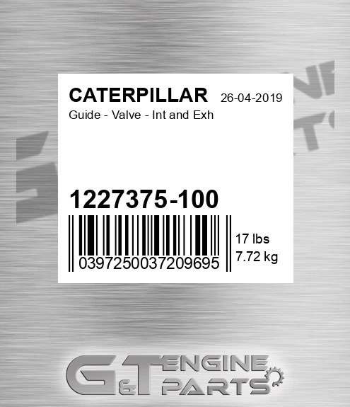 1227375-100 Guide - Valve - Int And Exh for CATERPILLAR