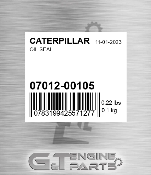 07012-00105 Oil Seal for CATERPILLAR