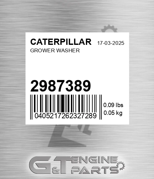 298-7389 Grower Washer for CATERPILLAR