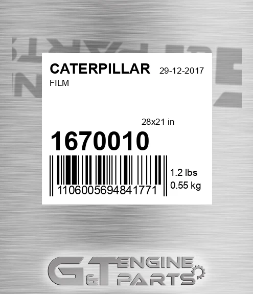 1670010 CATERPILLAR Film