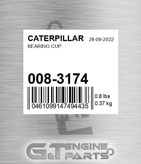 008-3174 Bearing Cup for CATERPILLAR
