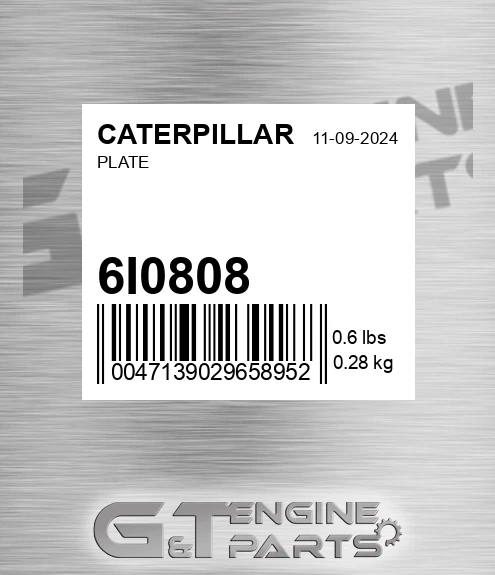 6I0808 Plate for CATERPILLAR