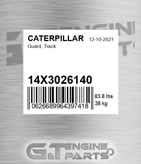 14X3026140 Guard, Track for CATERPILLAR