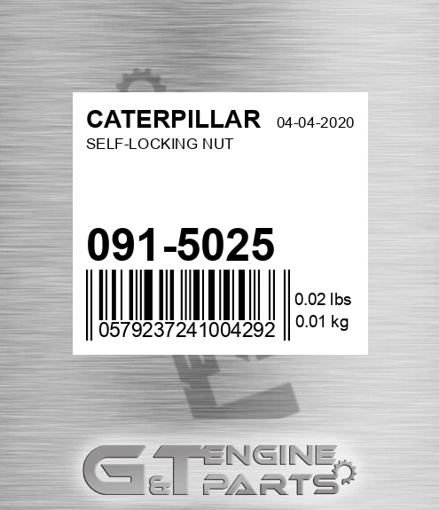 091-5025 Self-locking Nut