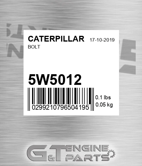 5W-5012 Bolt for CATERPILLAR
