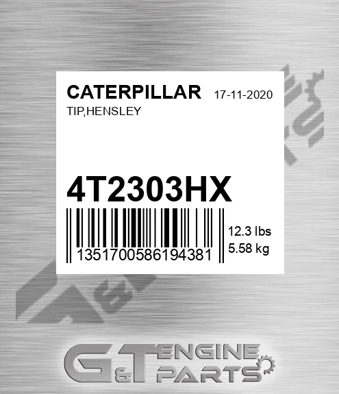 4T2303HX Tip,hensley
