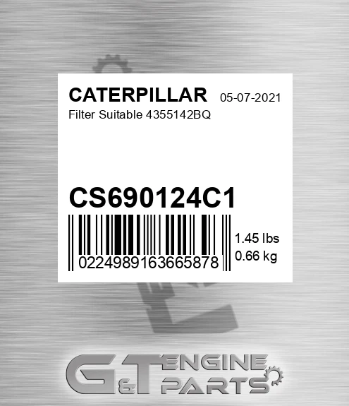 CS690124C1 Filter Suitable 4355142bq