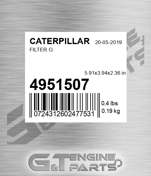 4951507 Filter G for CATERPILLAR