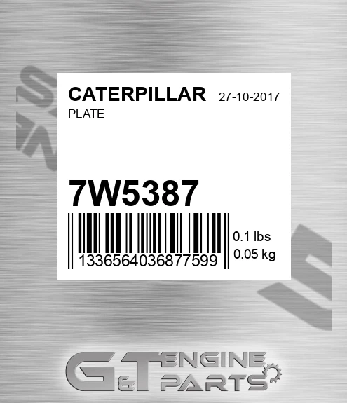 7W5387 Plate