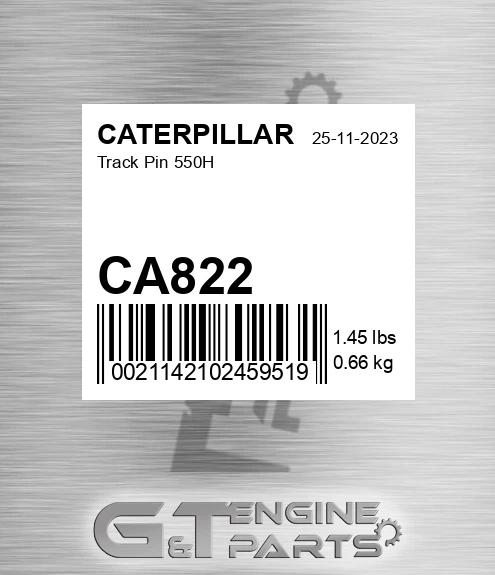 CA822 Track Pin 550h
