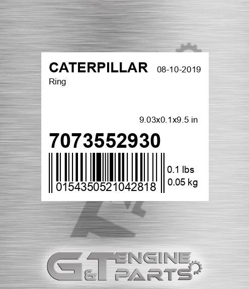 7073552930 Ring for CATERPILLAR