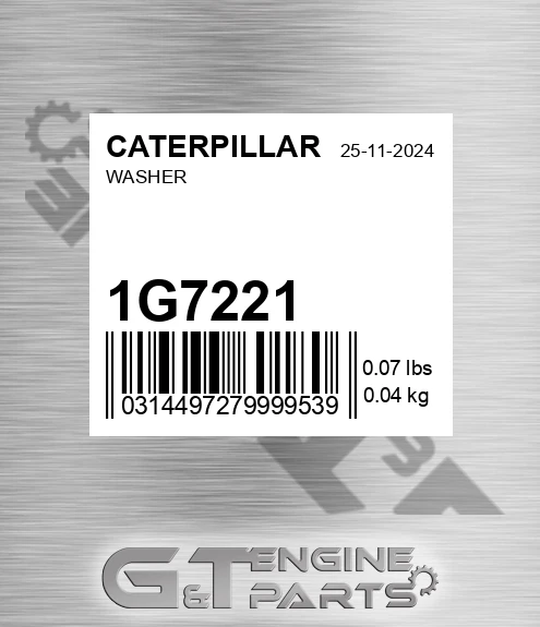 1G-7221 Washer for CATERPILLAR