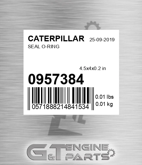 095-7384 Seal O-ring for CATERPILLAR
