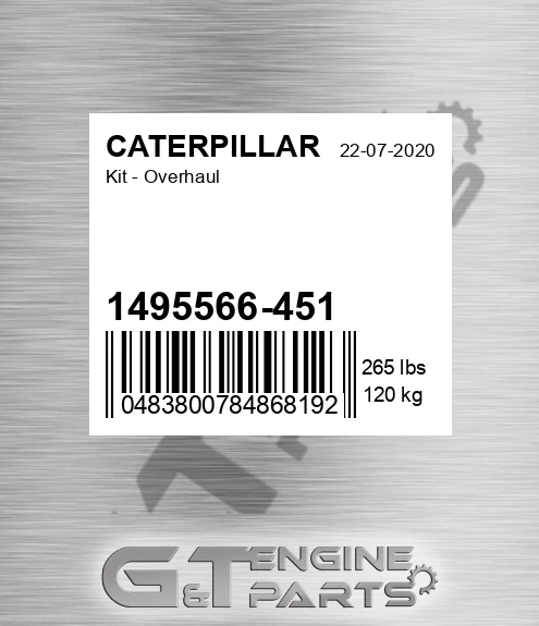 1495566-451 Kit - Overhaul for CATERPILLAR