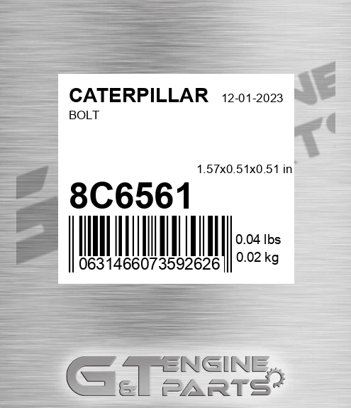 8C6561 Bolt for CATERPILLAR