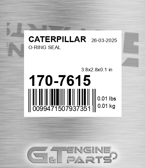 170-7615 O-ring Seal for CATERPILLAR