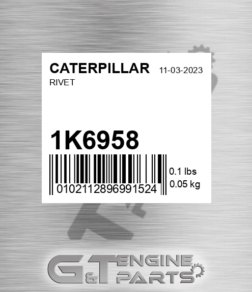 1K-6958 Rivet for CATERPILLAR
