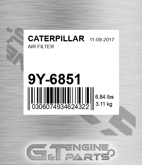 9Y-6851 Air Filter for CATERPILLAR