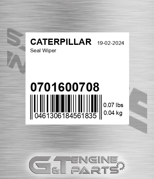 0701600708 Seal Wiper for CATERPILLAR