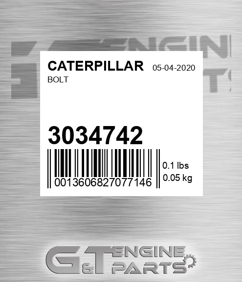 303-4742 Bolt for CATERPILLAR