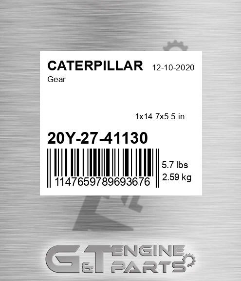 20Y2741130 Gear for CATERPILLAR