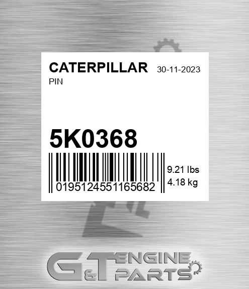 5K-0368 Pin for CATERPILLAR