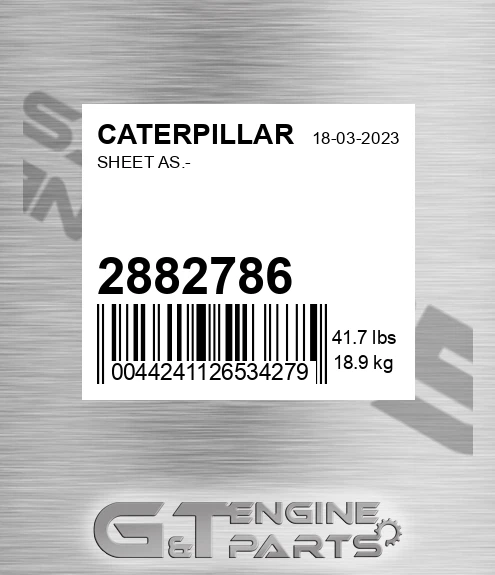 2882786 Sheet As.- for CATERPILLAR