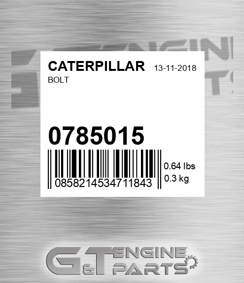 078-5015 Bolt for CATERPILLAR