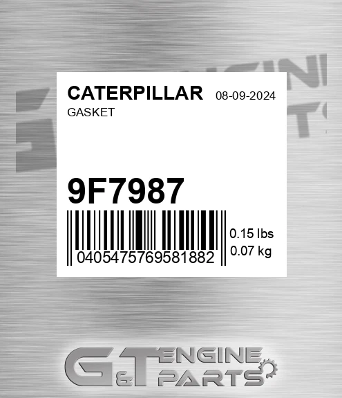 9F7987 Gasket for CATERPILLAR