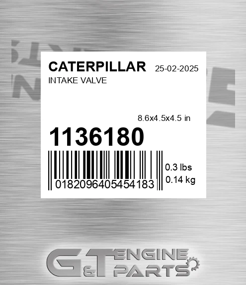 113-6180 Intake Valve for CATERPILLAR