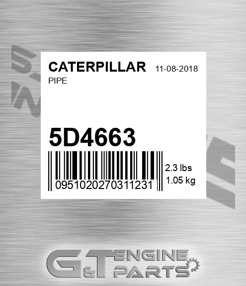 5D4663 CATERPILLAR Pipe