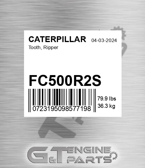 FC500R2S Tooth, Ripper for CATERPILLAR