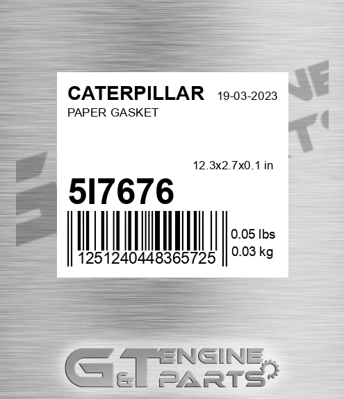 5I-7676 Paper Gasket for CATERPILLAR