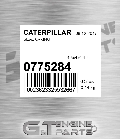 077-5284 Seal O-ring for CATERPILLAR