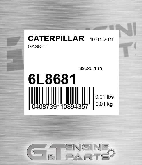 6L-8681 Gasket for CATERPILLAR
